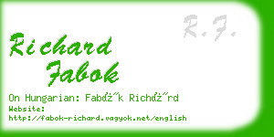 richard fabok business card